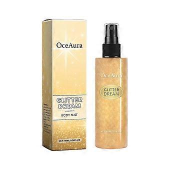 Body Glitter Spray Natural Estereoscópico de Longa Duração Cabelo Brilhante Spray Iluminador de Clavícula Corporal
