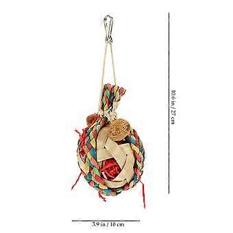 Hanging Wooden Autumn Swing Chewing Toy for Parrots Birdcage