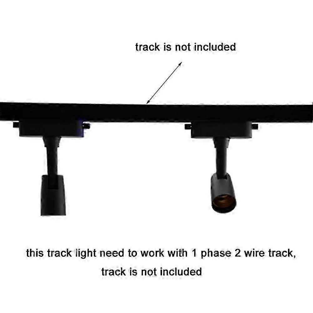 Adjustable Mini Track Light Black and White Single Phase Bulb Replaceable Plastic Track Light DIY Accessories