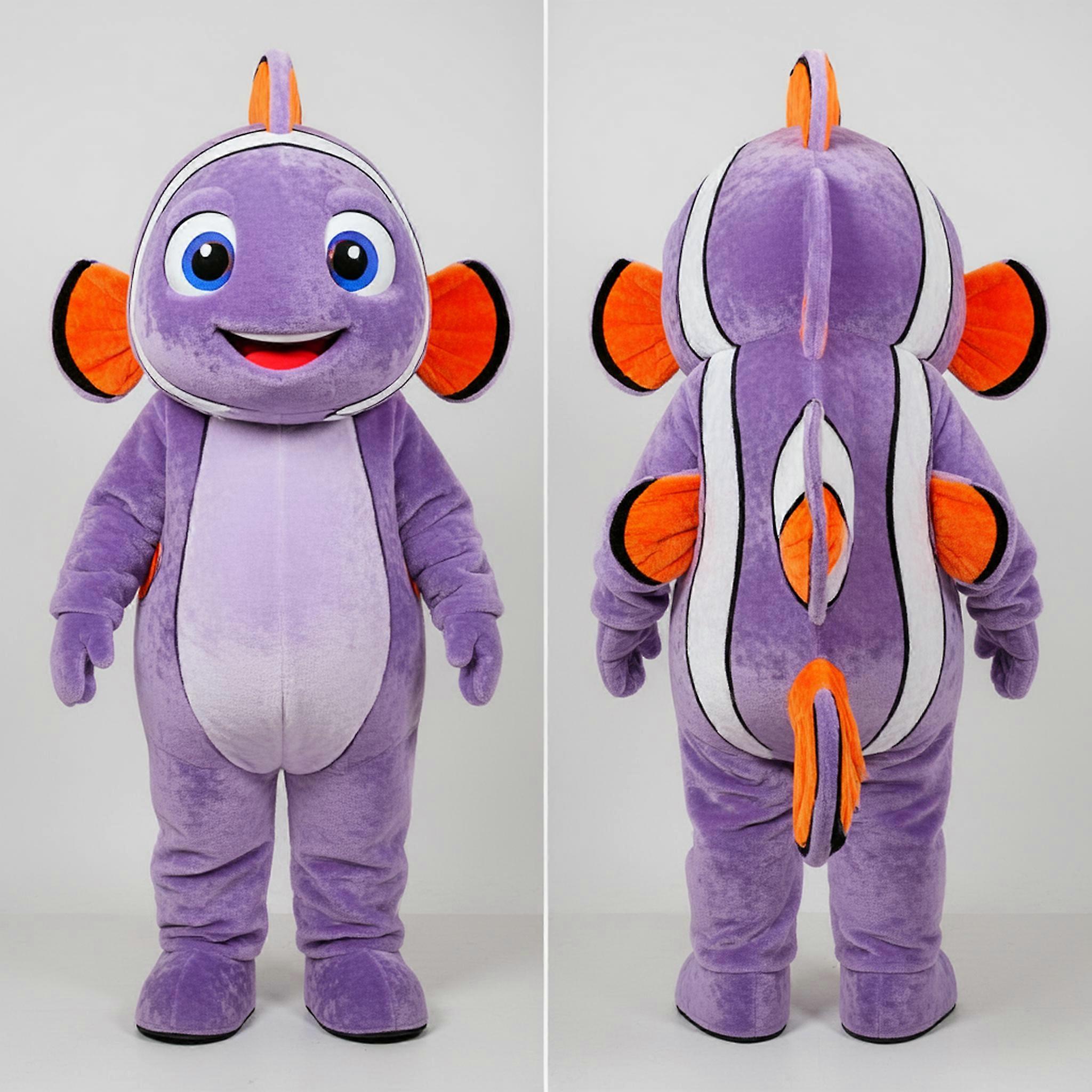 MASTICOT Lavender Playful Clown Fish Mascot