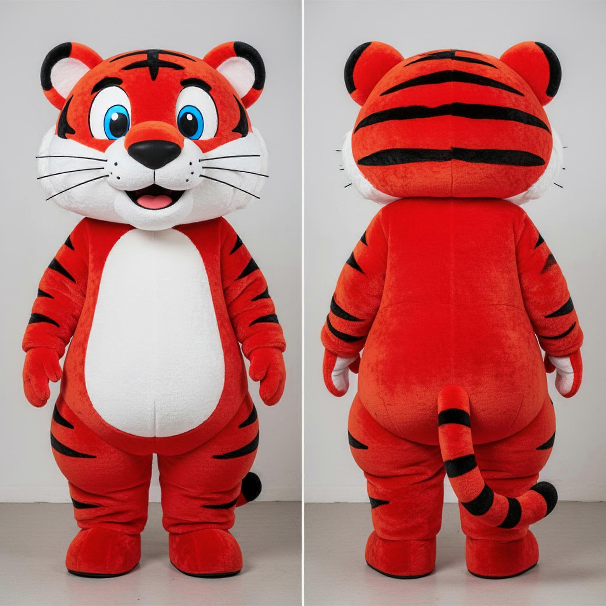 MASTICOT Rich Red Shimmering Tiger Mascot