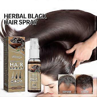 Spray de Cabelo Preto Herbal Branco para Cabelo Preto Planta Líquida Extrato Herbal Hidratante Profundo Cabelo Li