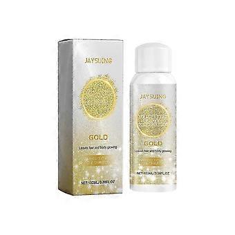 Jaysuing Golden Glitter Spray Facial Body Clavicle Hair Brightening Glitter Evening Party Festival Carnival - 100Ml