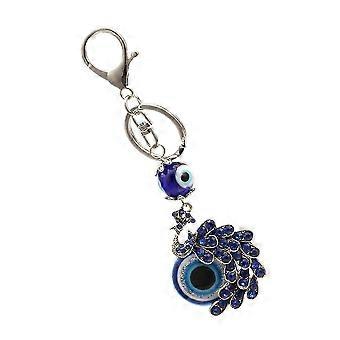 Peacocks Keychain Evil Eye Key Hanging Pendant Bag Car Key Hanging Decoration