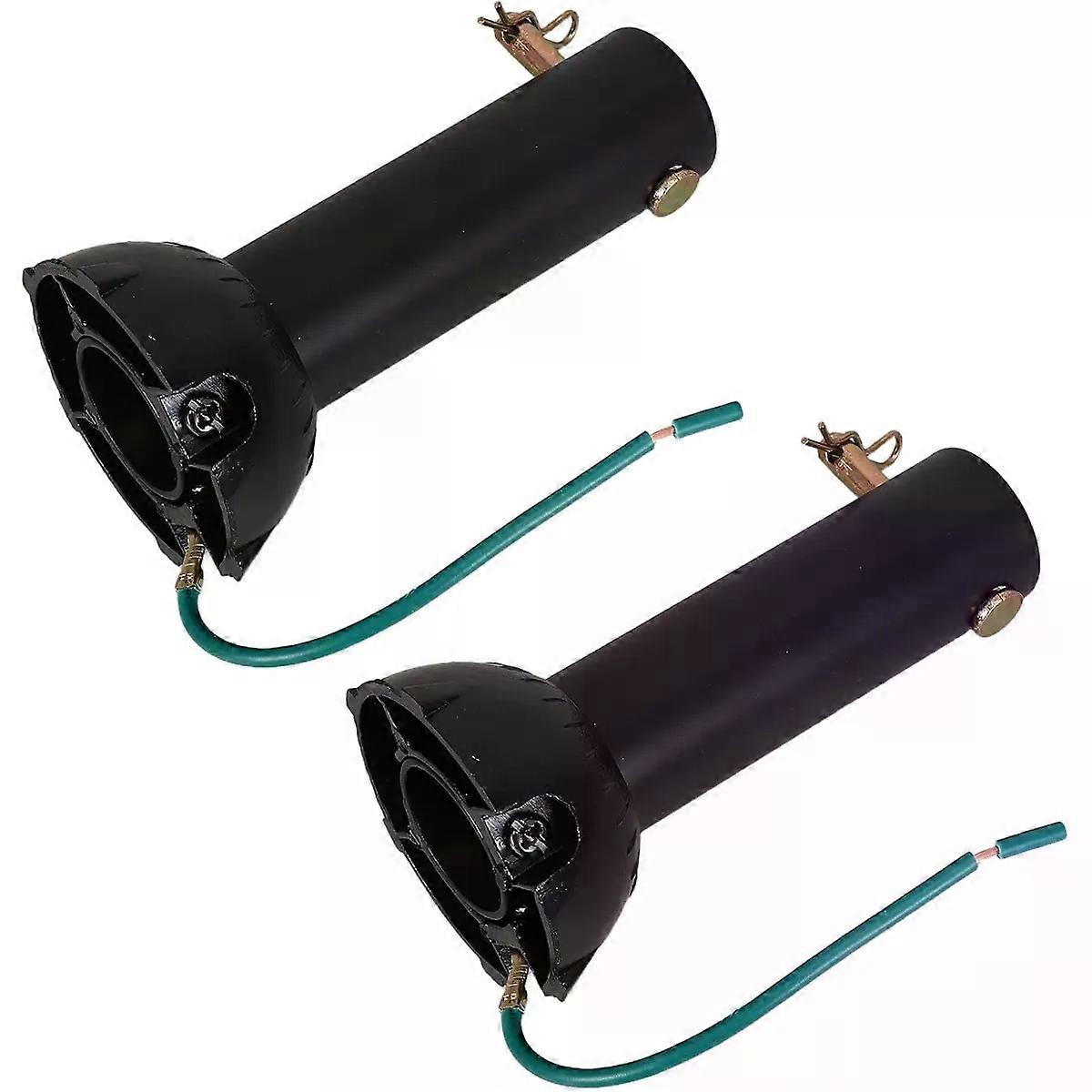 2Pcs Matte Black Ceiling Fan Extension Rods, 26.5mm Non-Threaded