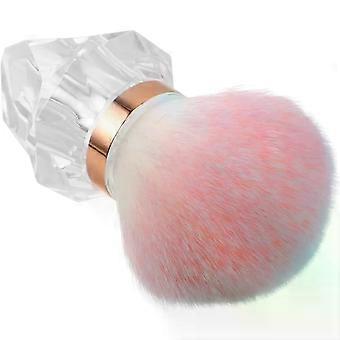 Large Pink Diamond-shaped Powder Brush for Makeup and Nails Soft Mushroom-head Design for Loose and Pressed Powders Travel-friendly Suitable for Skin 
