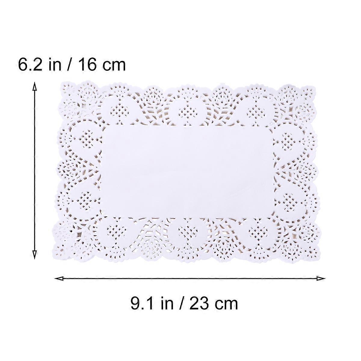 Hollow-Flower Rectangular Doilies