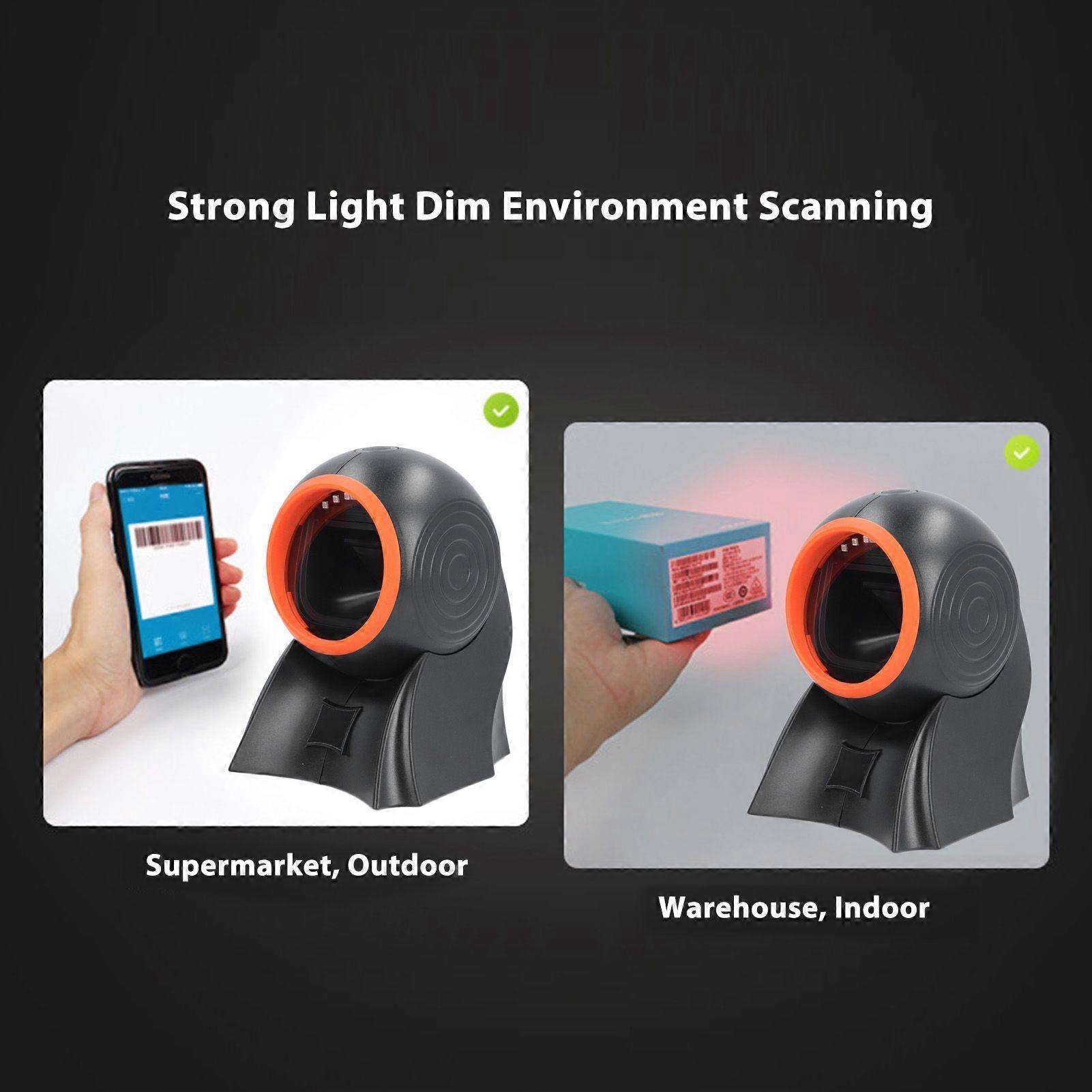 QR Code Scanner Desktop 1D 2D Barcode Reader Screen Scanning Platform for Warehouse Supermarket POS System YEMAA