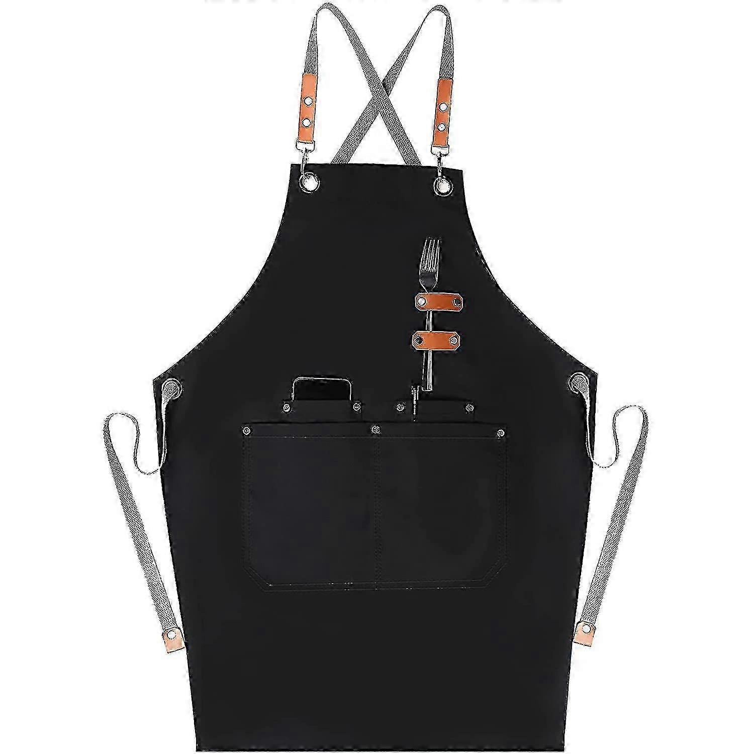 Large Pocket Cross Back Cooking Apron