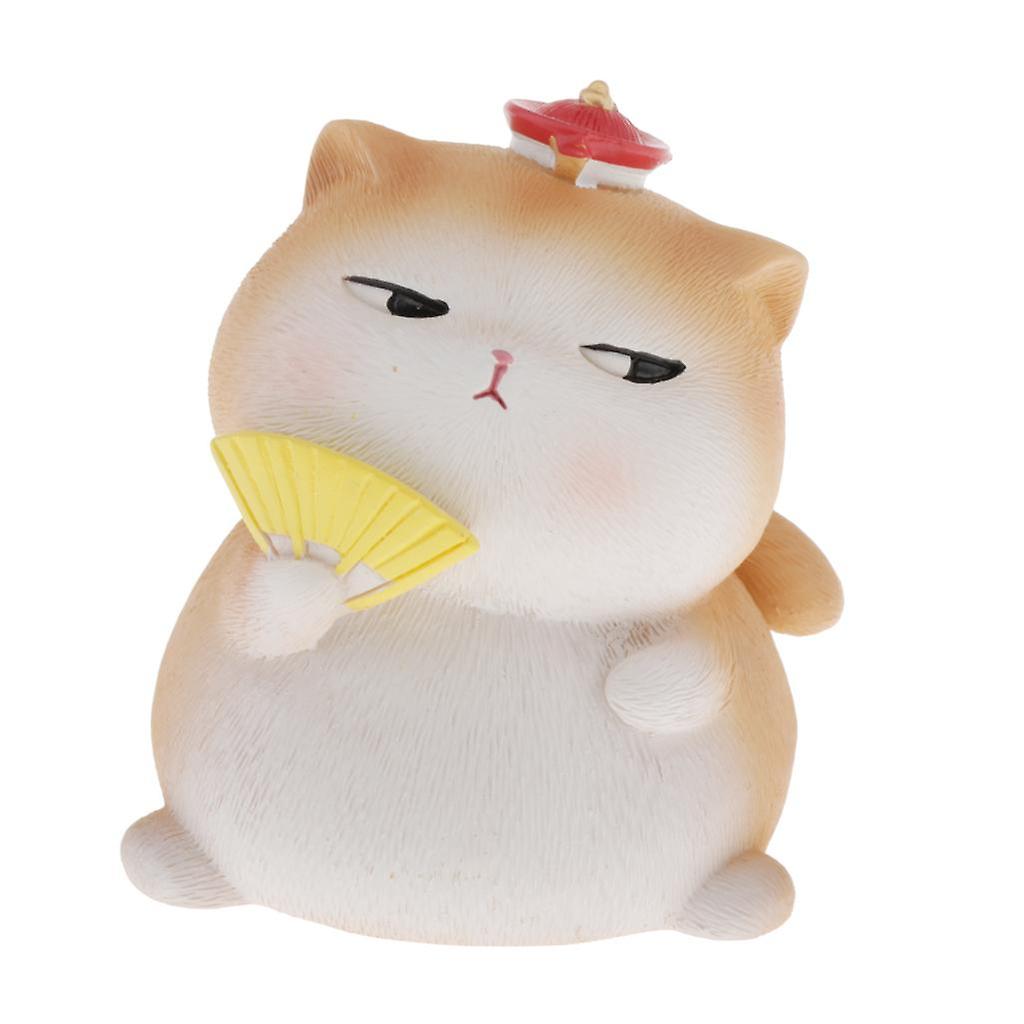 Hars kat handgeschilderd beeldje ornament