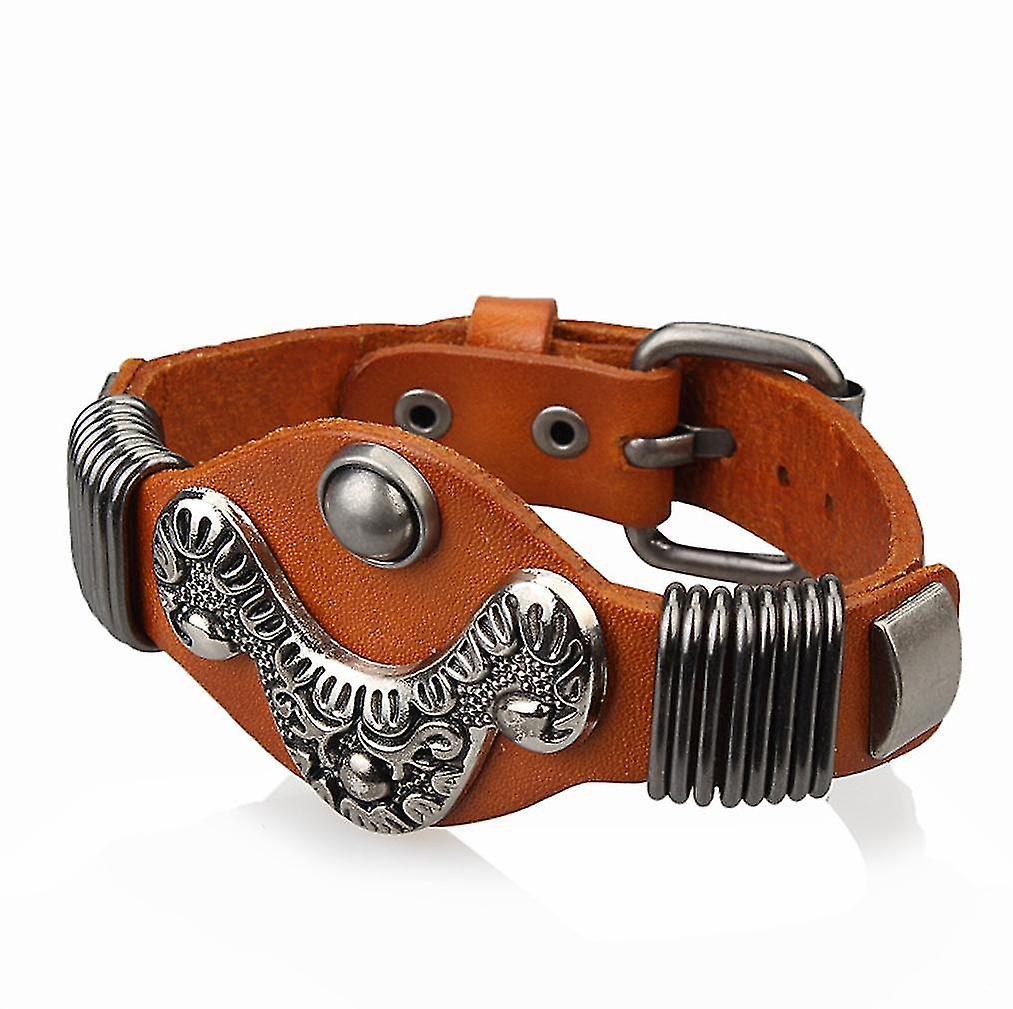 Men Bracelet Strap Splicing Multi-ring Alloy