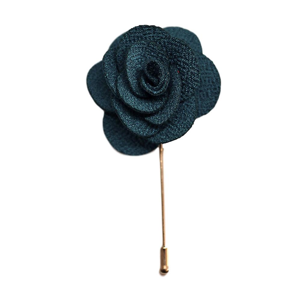 Teal Flower/Rose Lapel Pin