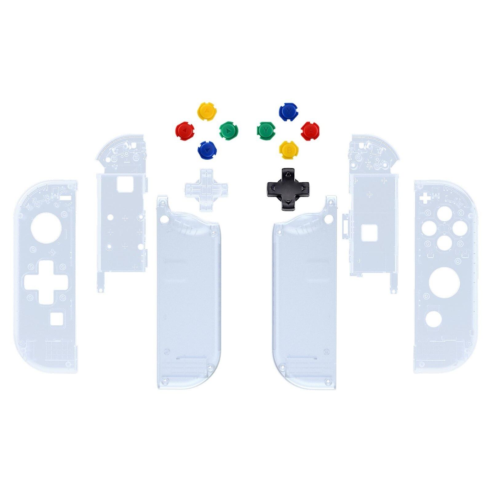 Extremerate Custom Transparent Controller Housing Shell (d-pad Version) With Full Set Buttons For Ns Switch & Oled Joycon