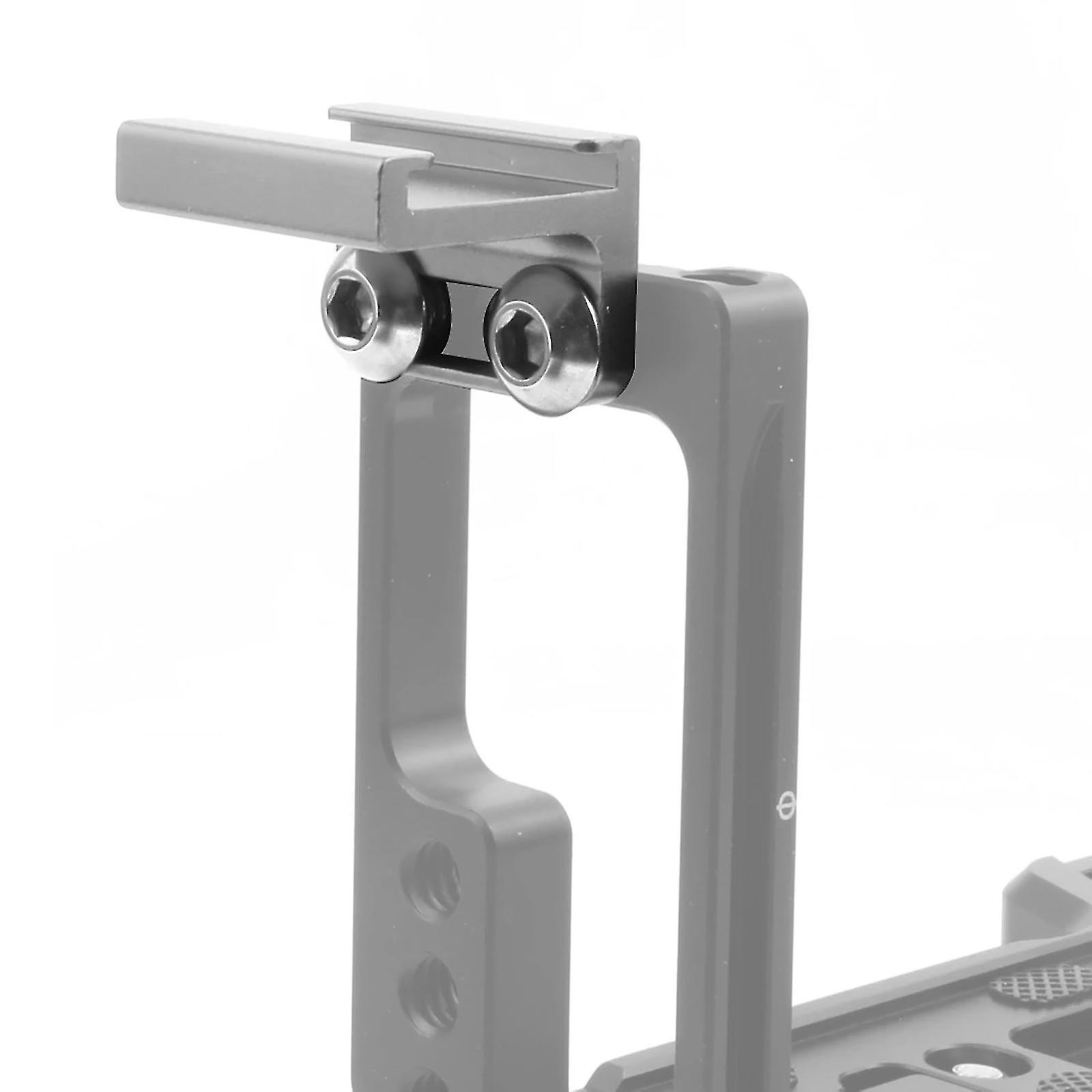 Cold Shoe Adapter 90 Degree Angle 1/4" Screws Mounting For Dslr Camera Rig