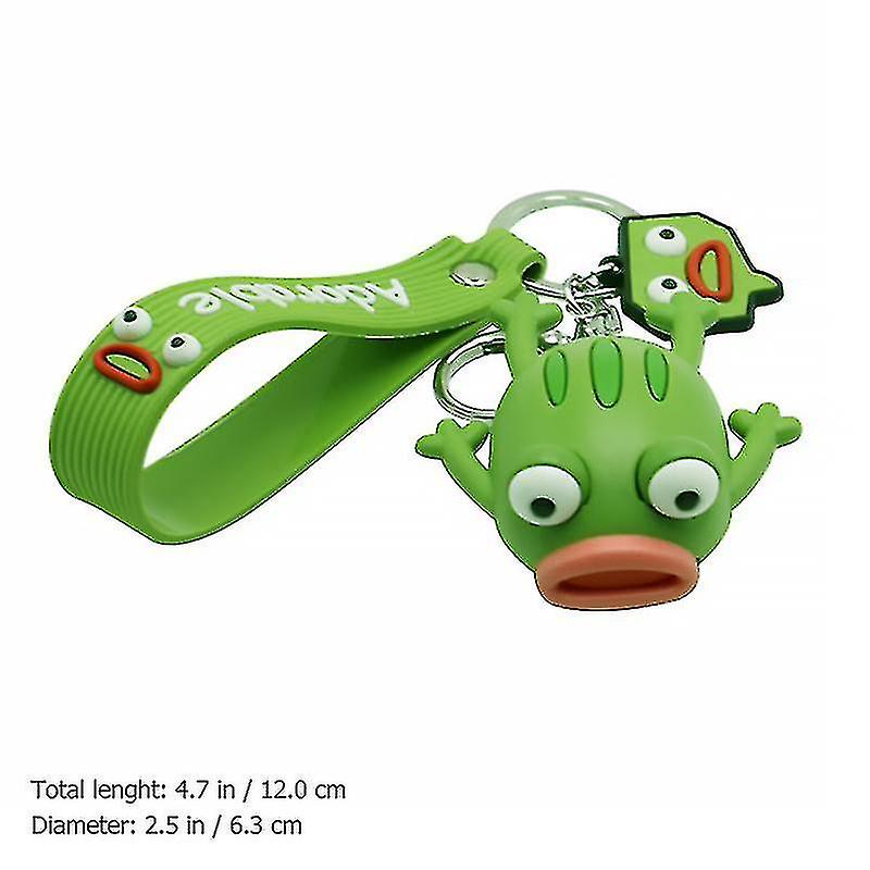 Z 1pc Silicone Key Chain Creative Pendant Keychain For Schoolbag Decoration(green)
