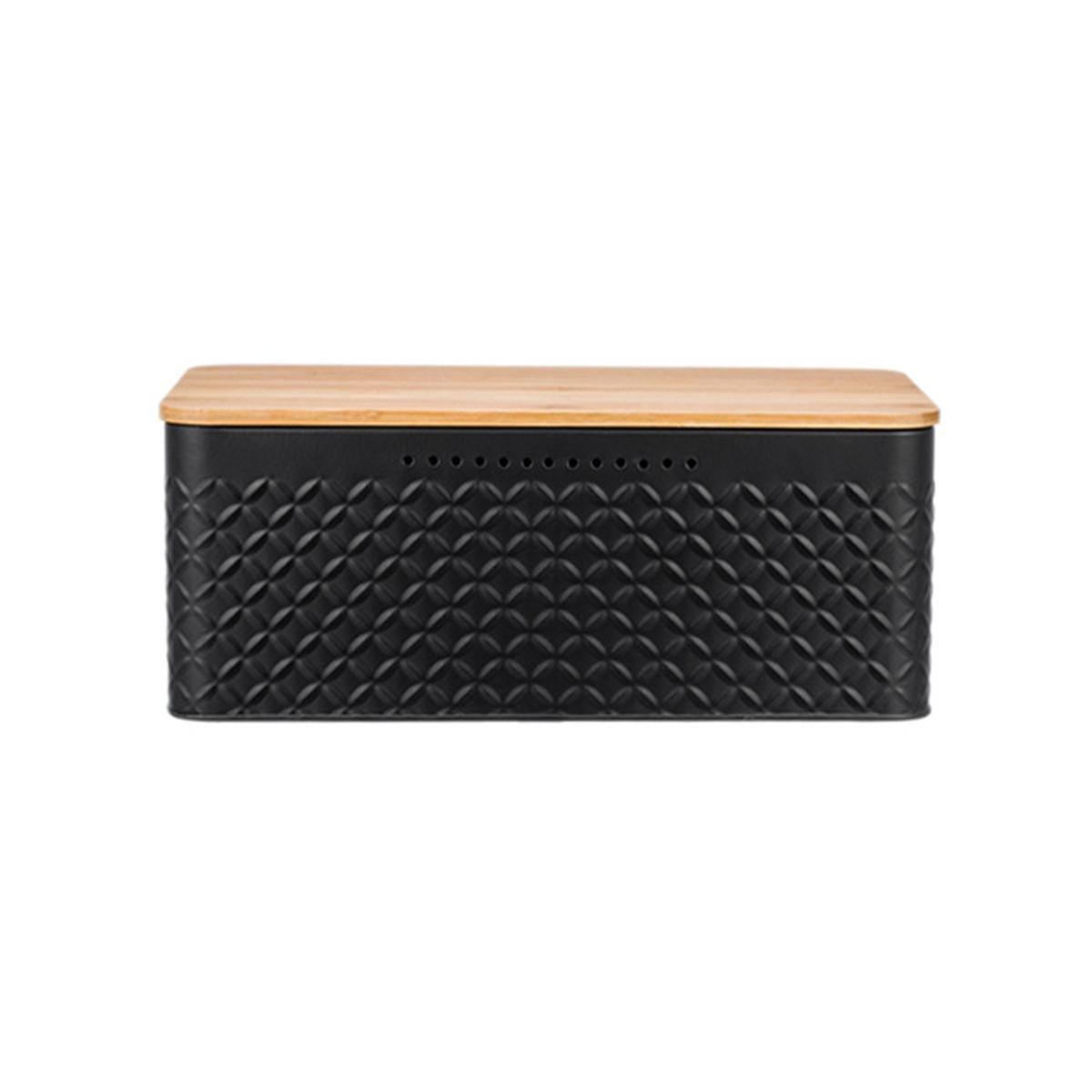 Bread Bin,Innovative Bread Box Thanks to Carbon Coating,with Integrated Ventilation Holes,Including