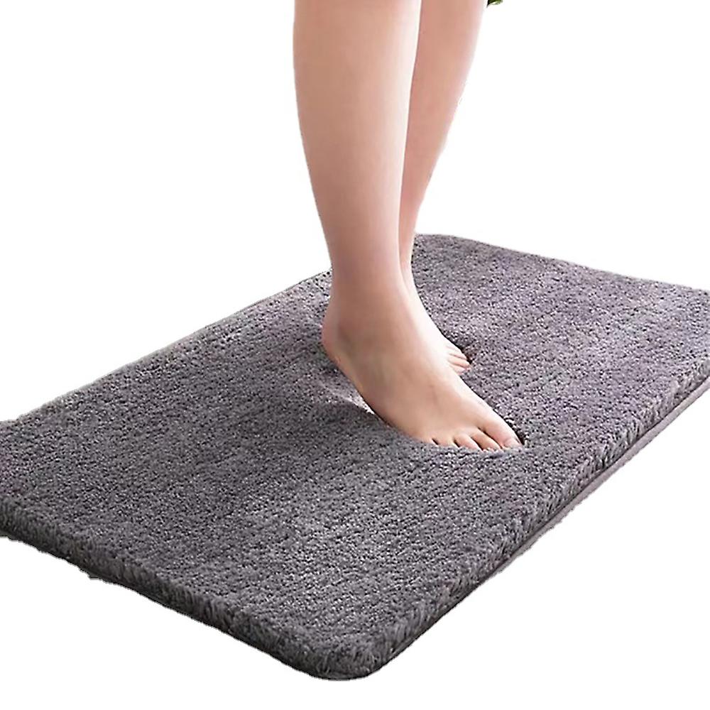 Non-Slip Bath Mat, Soft Absorbent Bath Mat, Gray