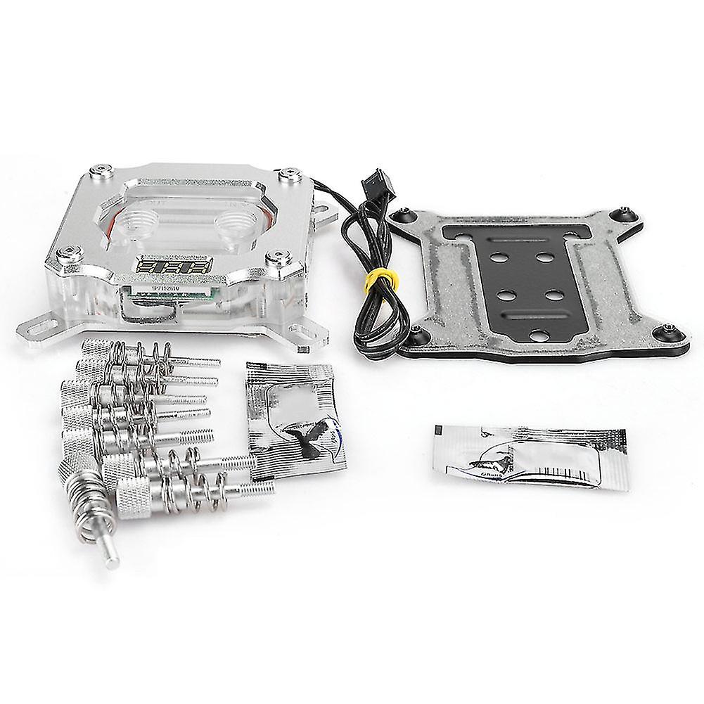 Computer Cpu Water Cooling Block Waterblock With Temperature Display For Intel