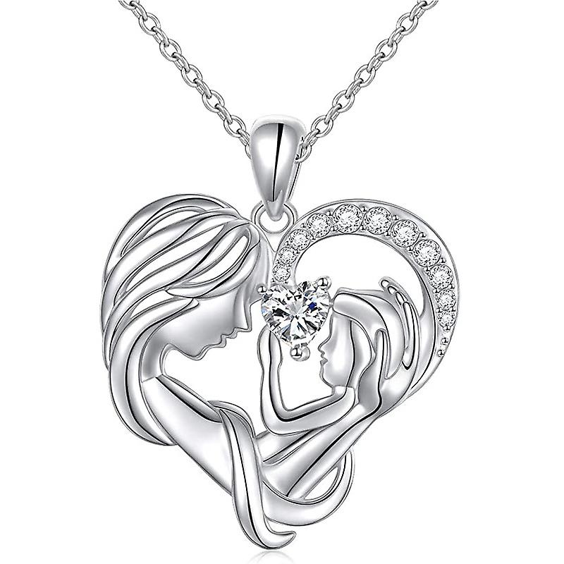 S925 Sølv Mor og barn klem Sølv Anheng