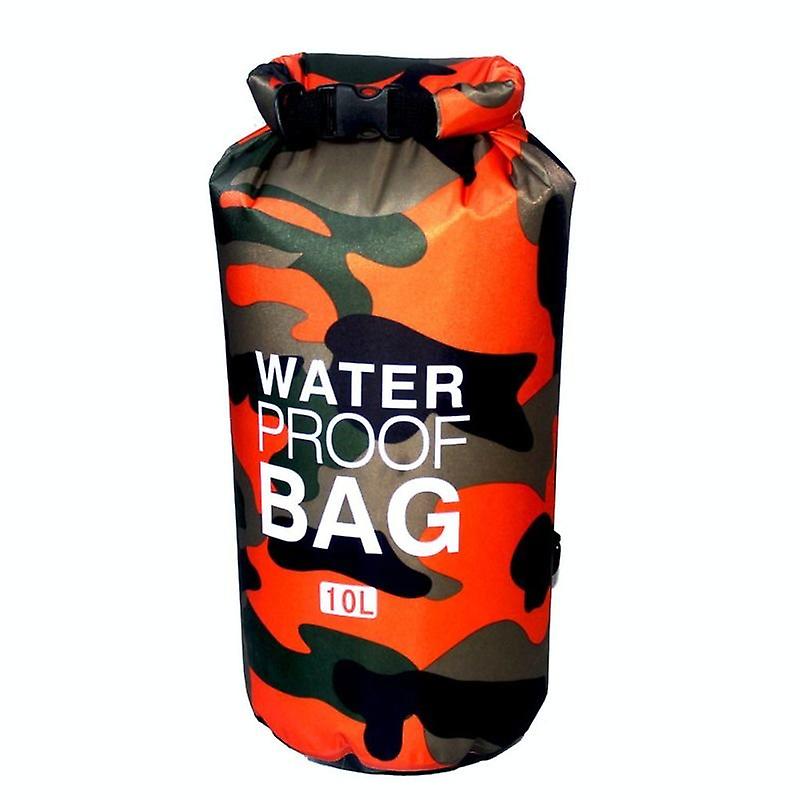 Waterproof bag 10 L, camouflage-Orange