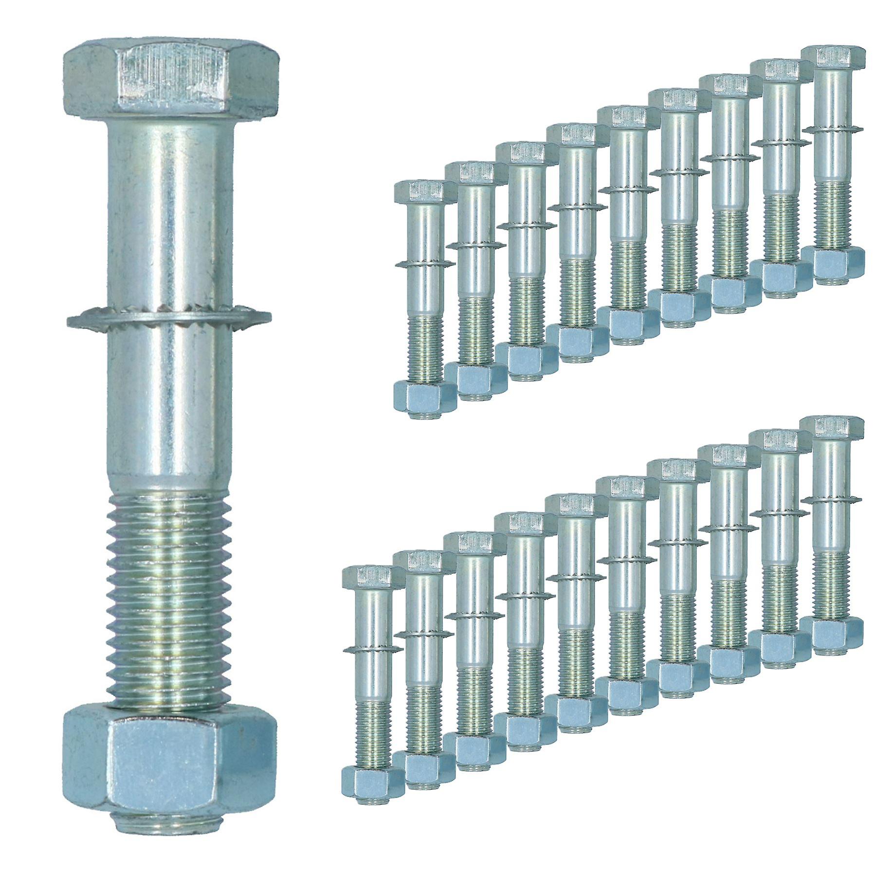 M16 (16mm) x 90mm High Tensile Tow Bar Ball Fixing Bolts Washers + Nuts 20 Pack