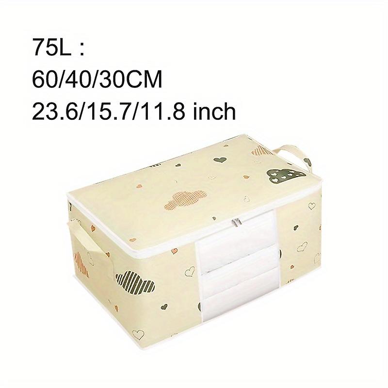 Large Capacity Clothes Storage Bag Organizer With Reinforced Handle Suitable For Blankets Bedding Foldable With Sturdy Zipper Clear Window