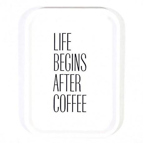 Tray "Life begins after coffee" 27X 20 cm from Mellow design