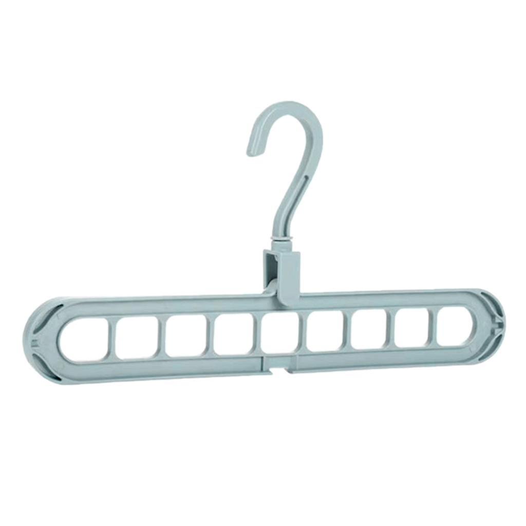 Plastic Multi-Port Clothes Hanger Organizer  Light Blue