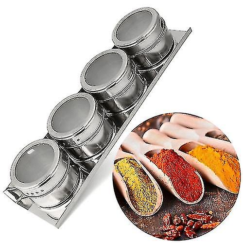 Stainless Steel Magnetic Kitchen Spice Shaker Set