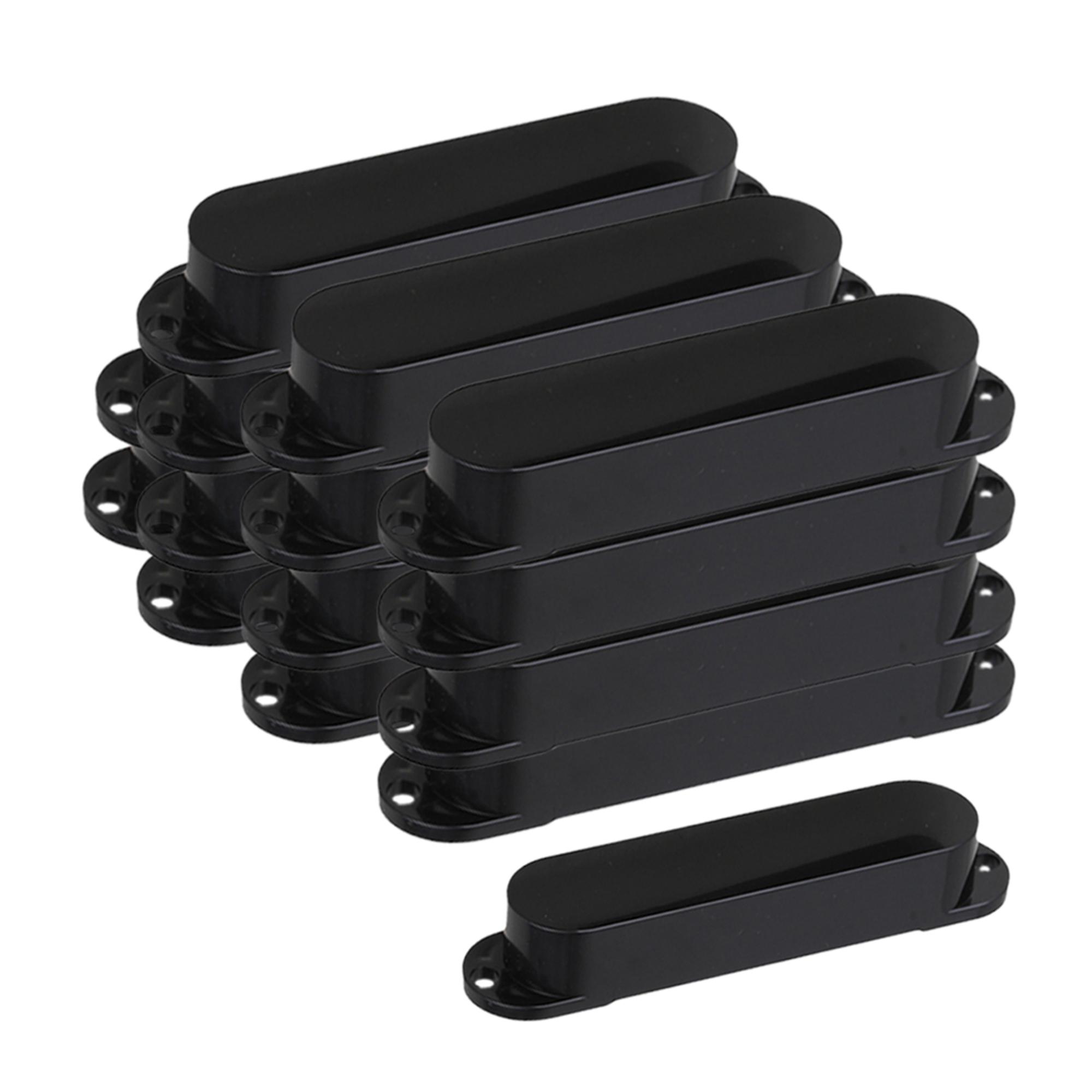 Black Plastic No Hole Closed Shell Pickup Covers Set of 15