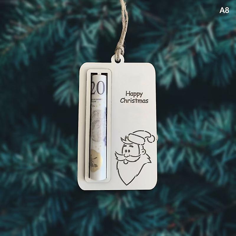 Christmas Money Cash Wallet Creative Christmas Tree Pendants Decoration Unique Red Envelope Card Voucher Holder Pocke Xmas Gifts