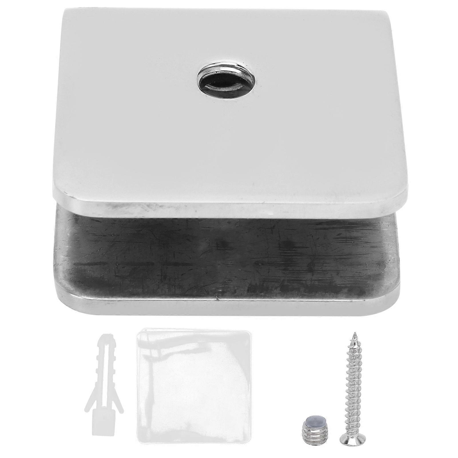 45x48mm مربع الزجاج تحديد كليب الحمام باب المشبك حامل قوس للزجاج 8-12 مم