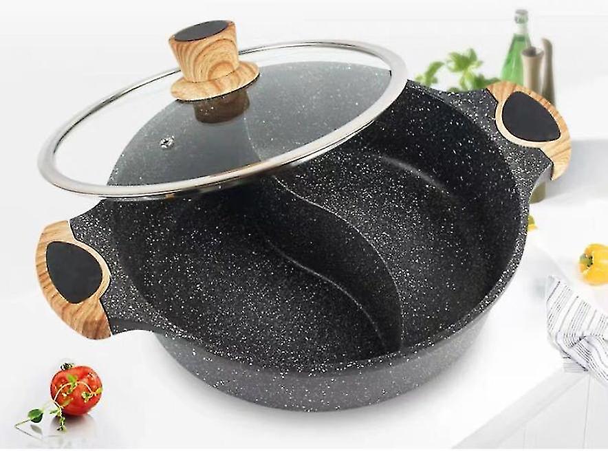 Casserole Dishes Pot Yuanyangguo Electromagnetic Stove Gas Stove Universal Thicken Non Stick Frying Pans Black