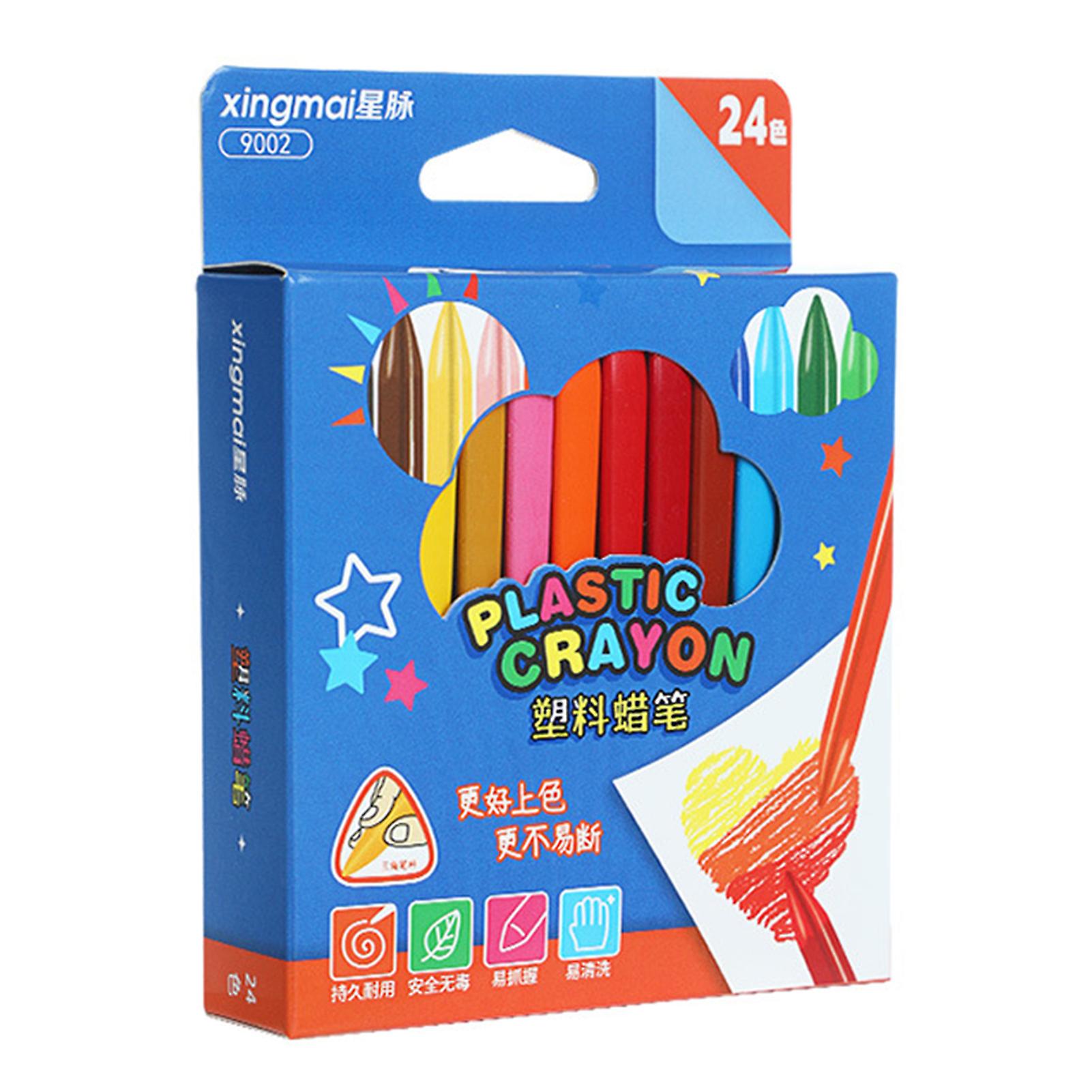 12/18/24/36 Color Triangles Crayons with Double Head Professional Painting Supplies for Home School