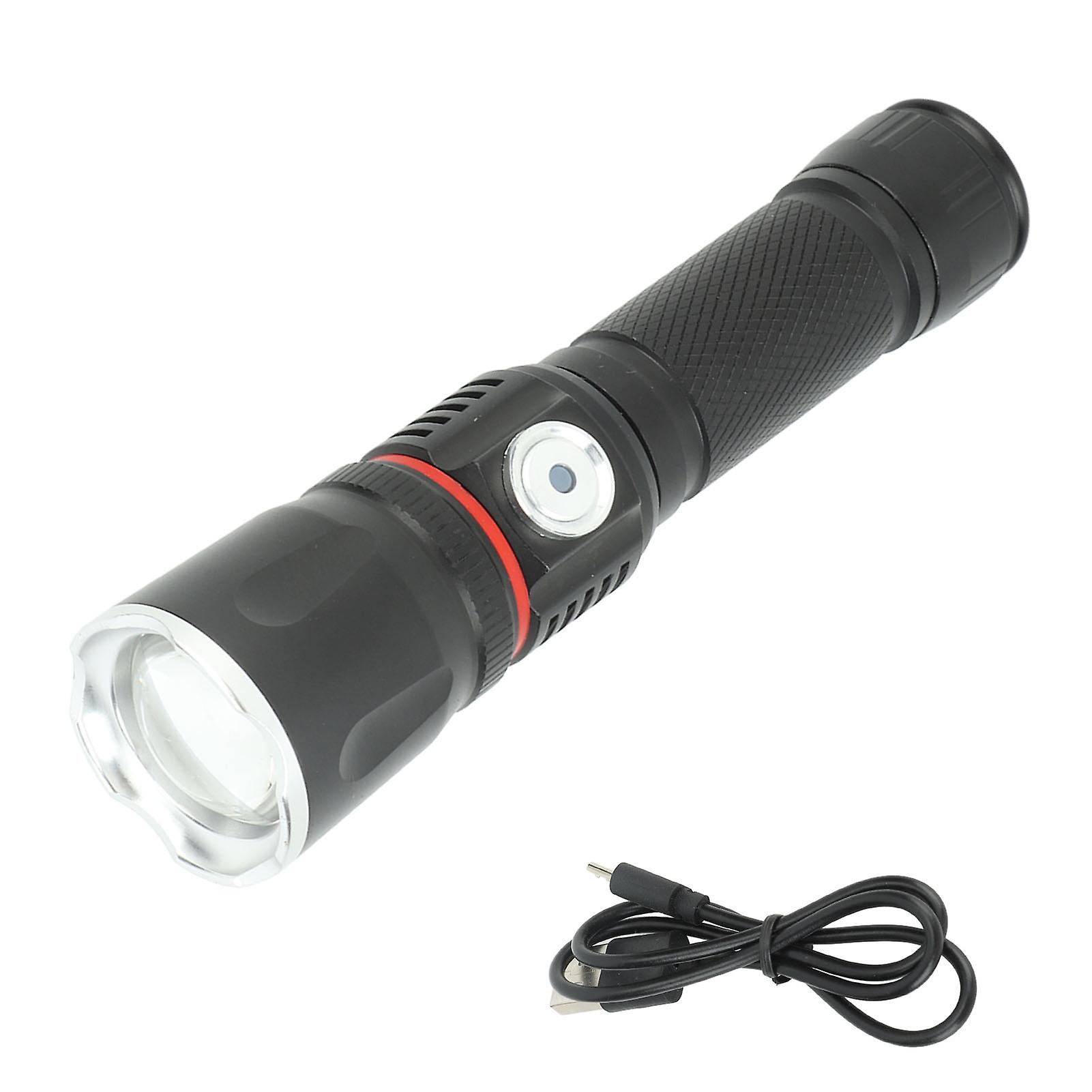 Multi-Function LED Flashlight USB Rechargeable COB Magnetic Work Light Camping Torch Durable Aluminium Portable Design No Battery Include