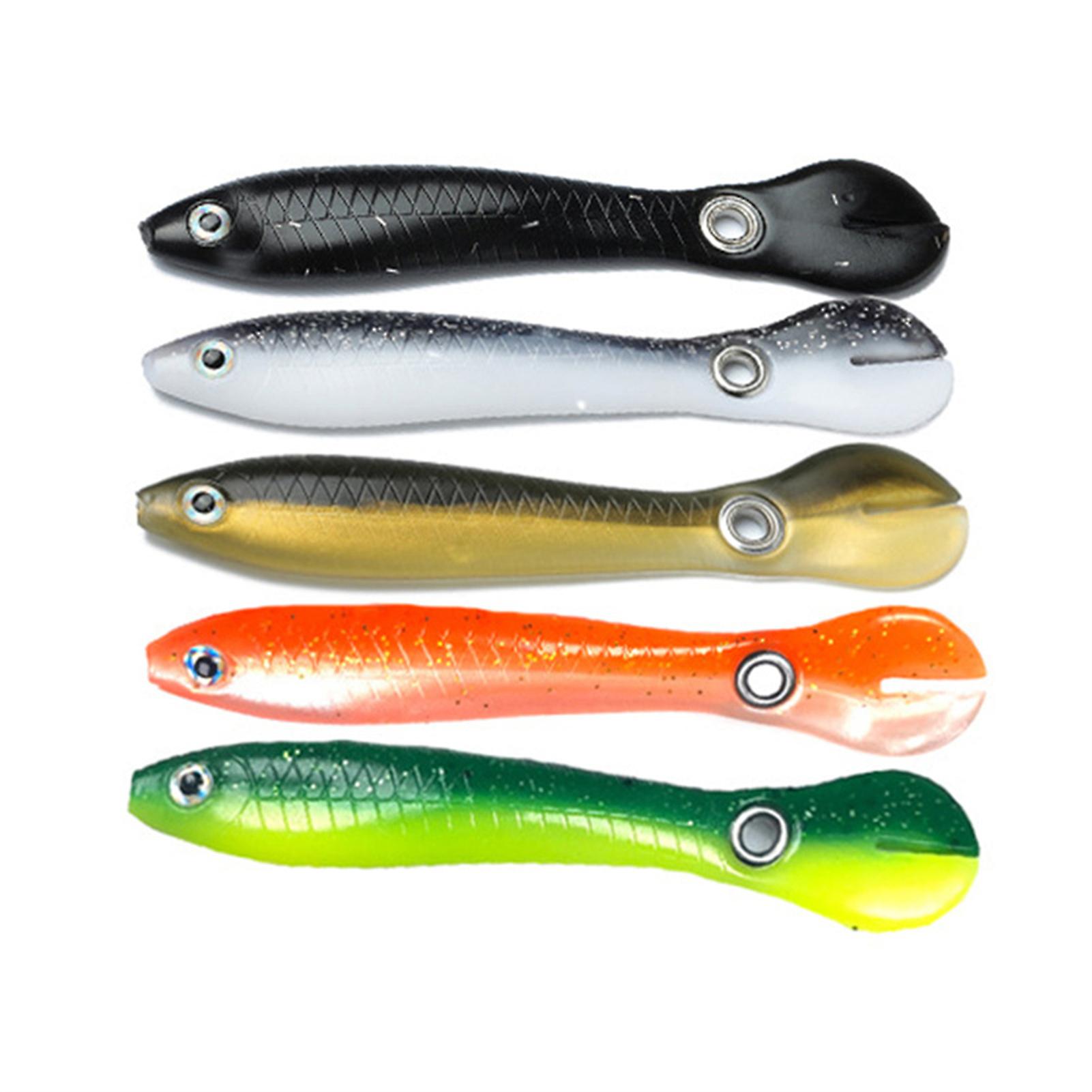 5pcs Fishing Lures 6G/10CM with Rotating Spins Tail for Bass Trout Topwater Floating Hard Baits
