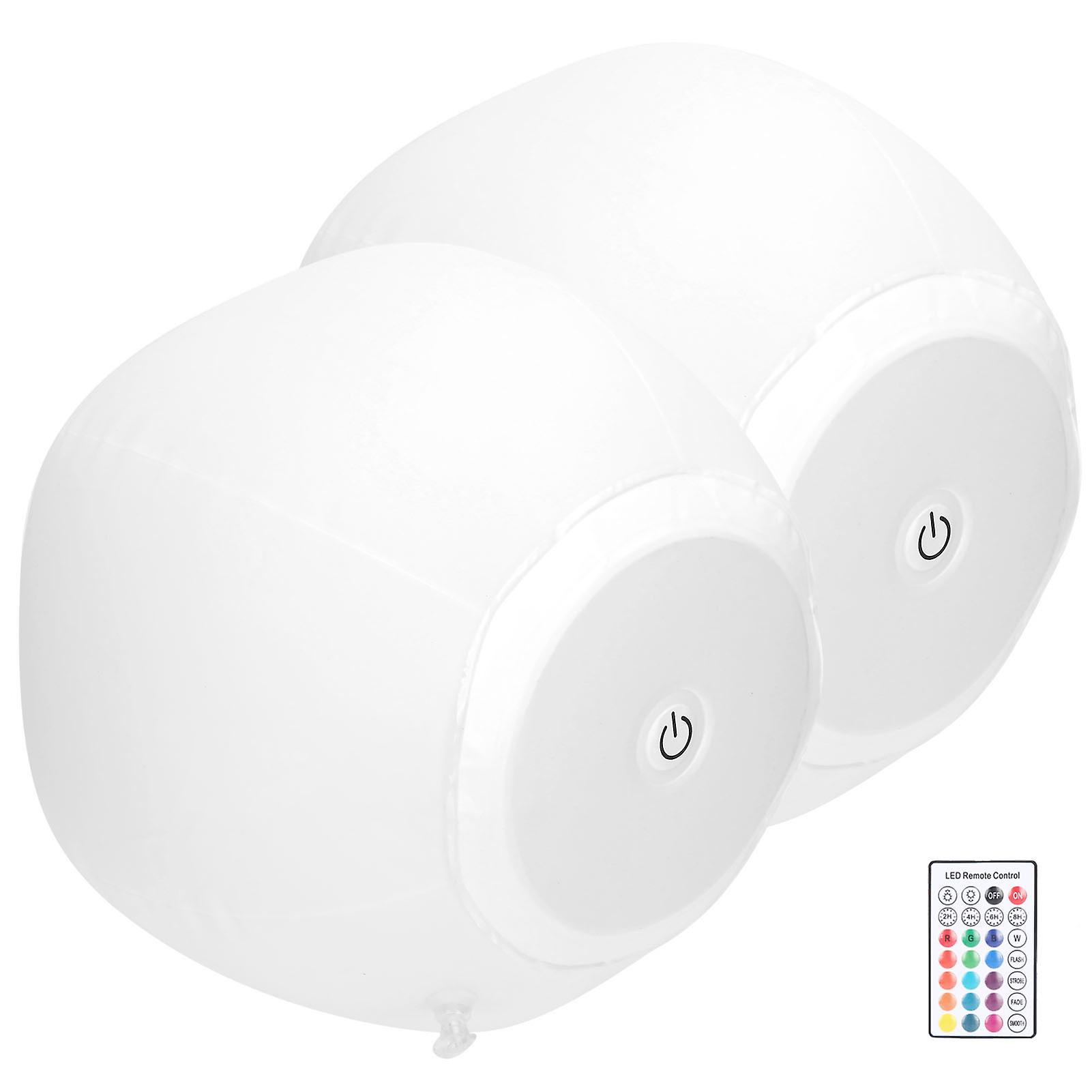 Touch Ball Lamp LED Solar Ball Lamp Remote Color Changing Pool Floating Light for Lawn Beach Landscape White