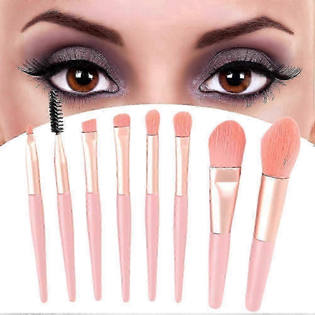 8Pcs Mini Makeup Brushes Set Professional Powder Eyebrow Blush Concealer Brushes