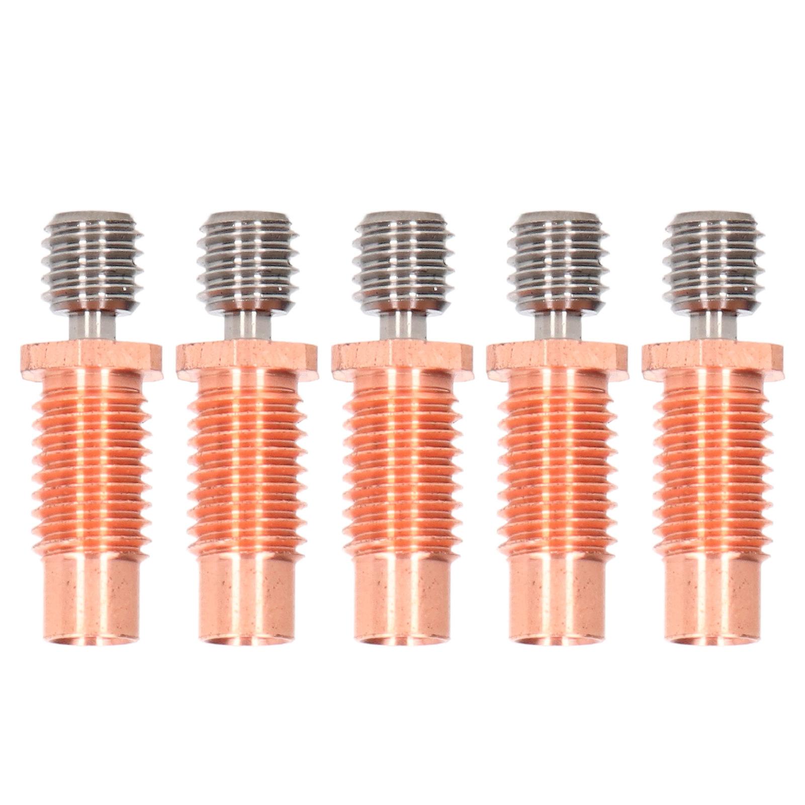 5pcs High Hardness and Wear Resistance Bimetal Throat Tube for 3D Printer with M6/M7 Thread