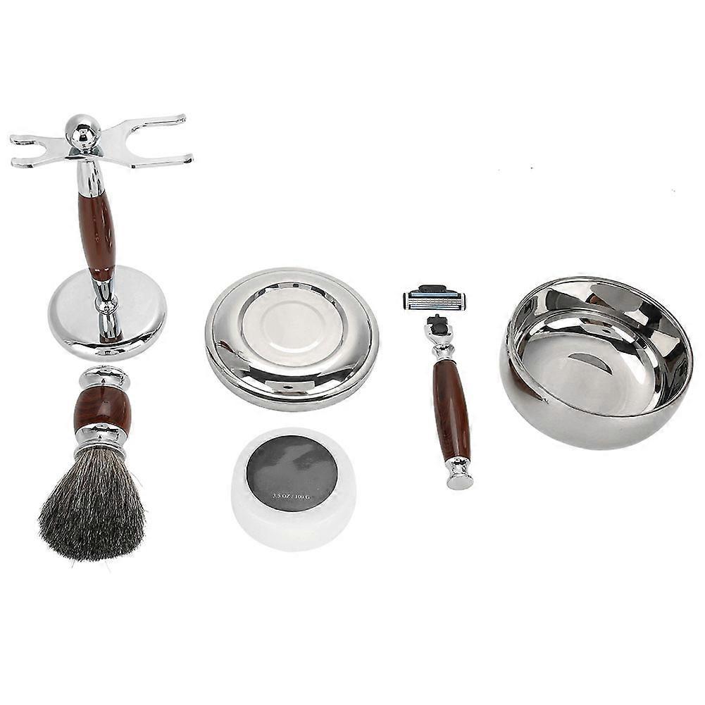 Men Beard Shaving Set Safety Razor Brush Bowl Soap Stand Holder