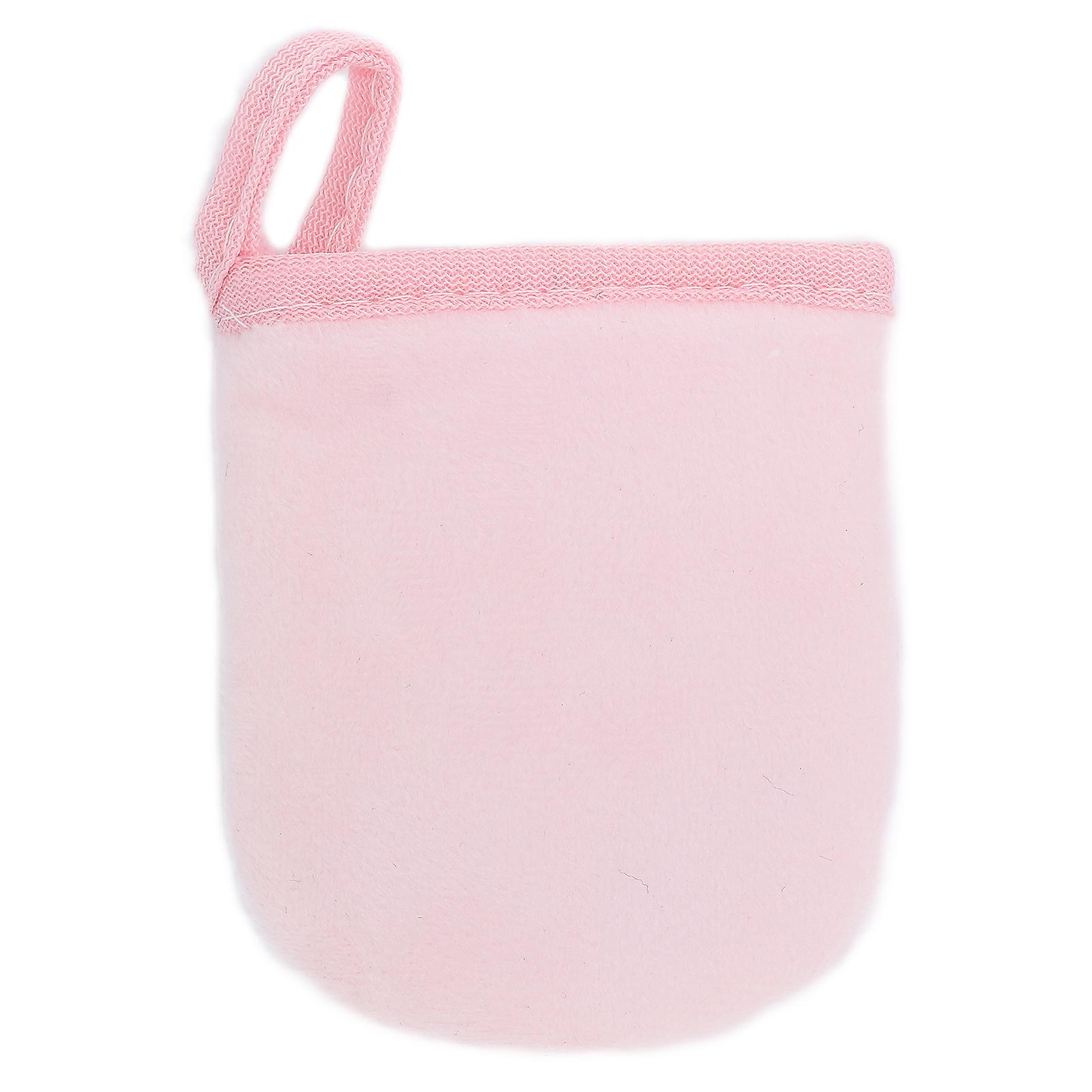 Gant autobronzant en microfibre lavable pour lotion bronzante et mousse, rose