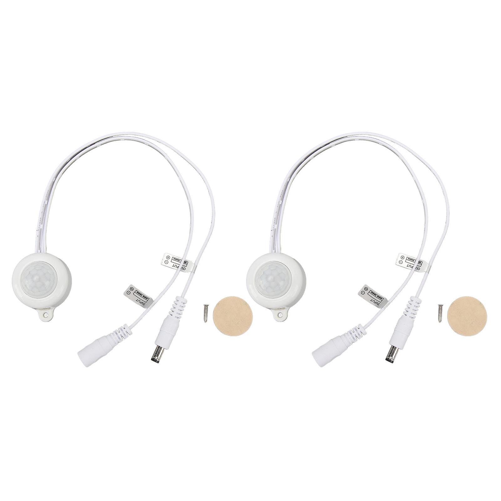 Verdant Touch Infrared Induction Light 2PCS DC Induction Switch Light 12V, Wide Voltage, Infrared Body Sensing Cabinet Light for Corridor Bathroom