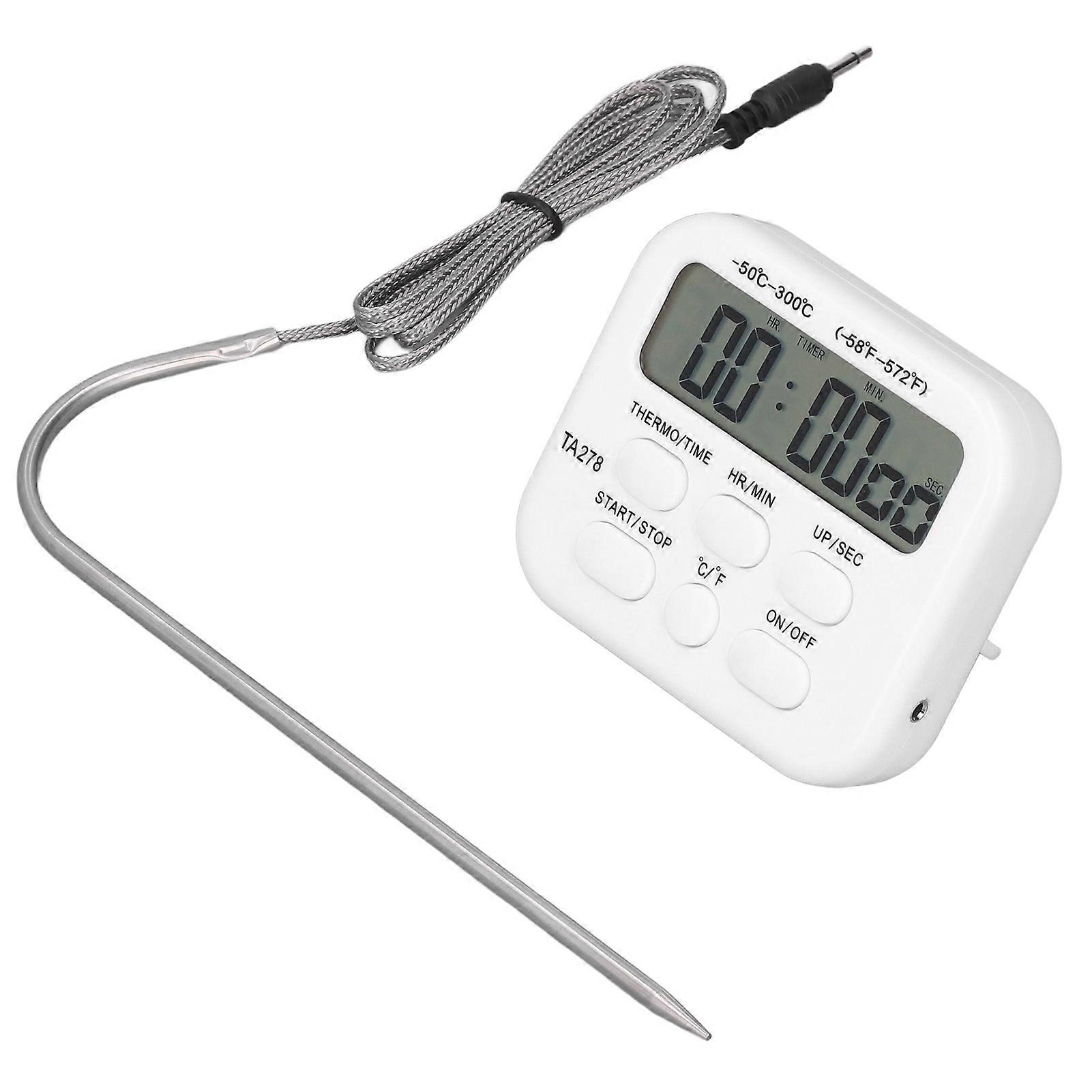 Digital Kitchen Thermometer High Sensitivity Multifunctional Thermometer with Probe Alarm Function for Grilling Baking