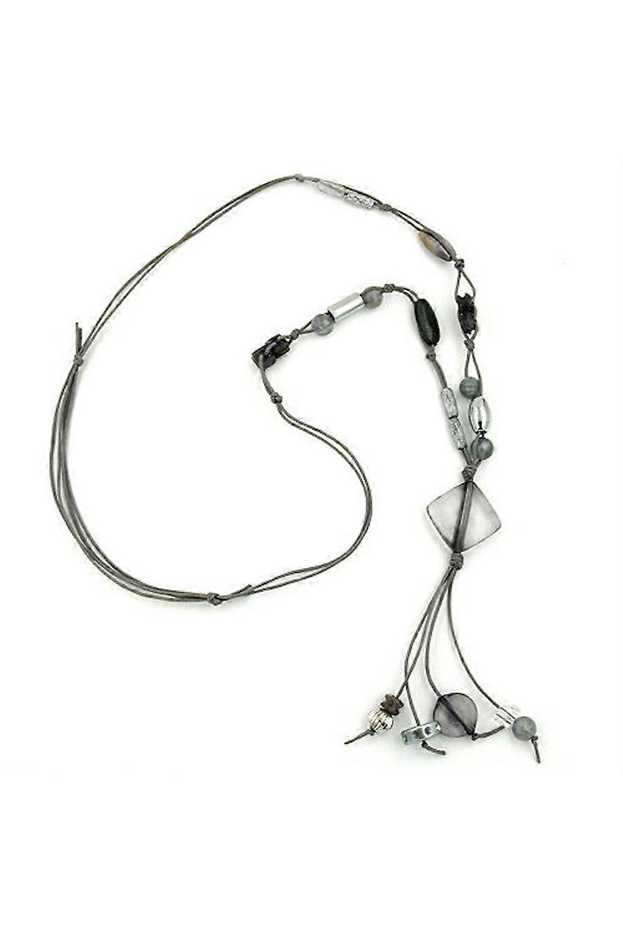 Necklace Grey-silk Beads - Gl00770