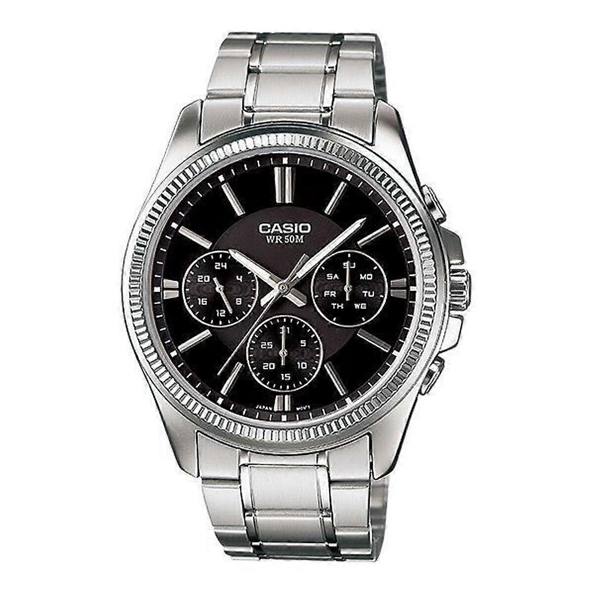 Casio ENTICER GENT Erkek Kol Saati Siyah Gümüş (Ø 35 mm)