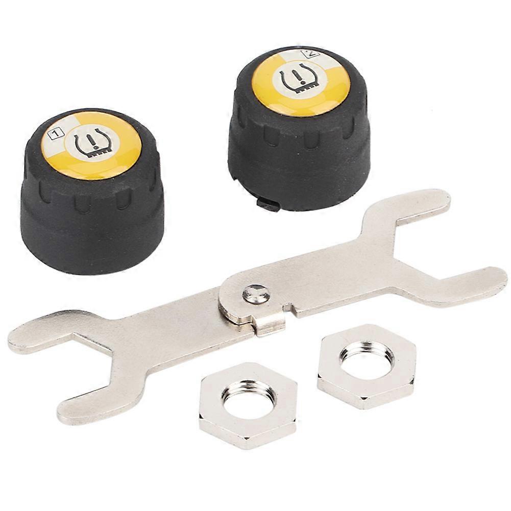 Motorcycle TPMS BT Tire Pressure Temperature Monitoring System for iOS / Android W/ Tire Sensor