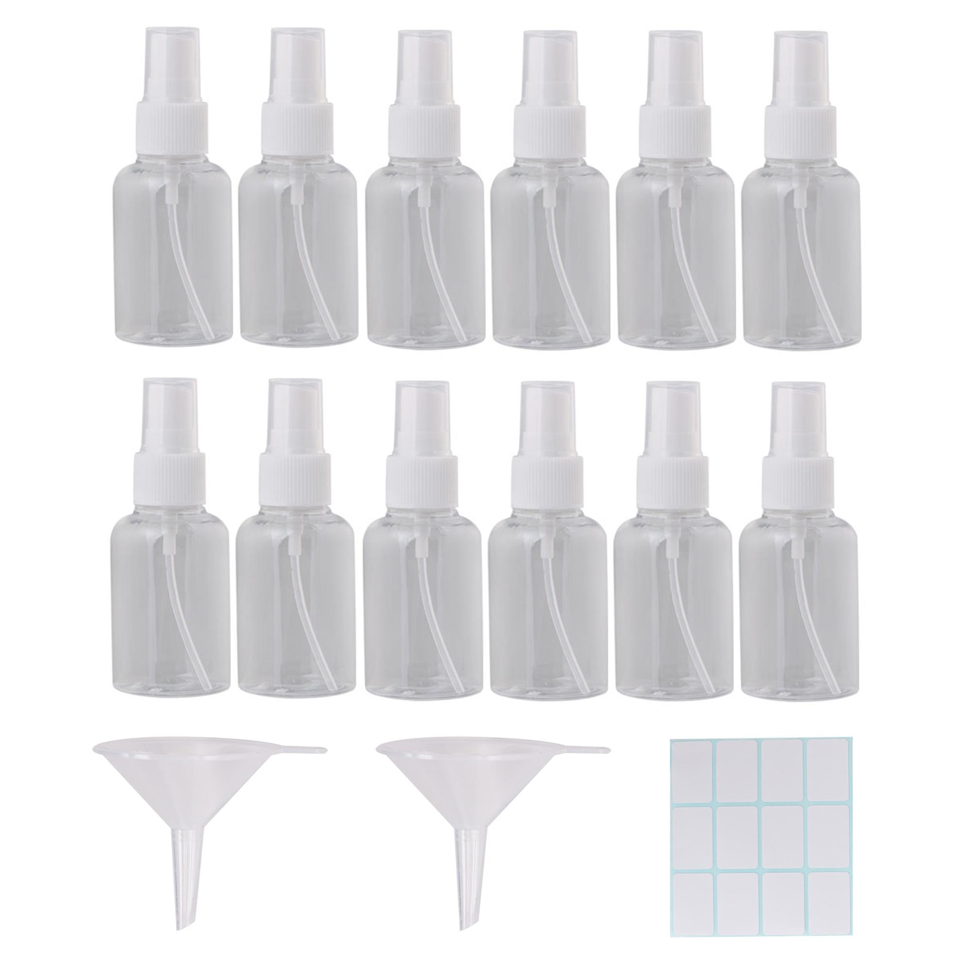 12 x Empty Plastic Clear Bottles Sprayer 50ml Water Atomizer Makeup Tool