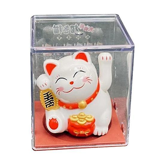 Cute Wealth Cat Ornament Sun-proof Mini No Battery Required