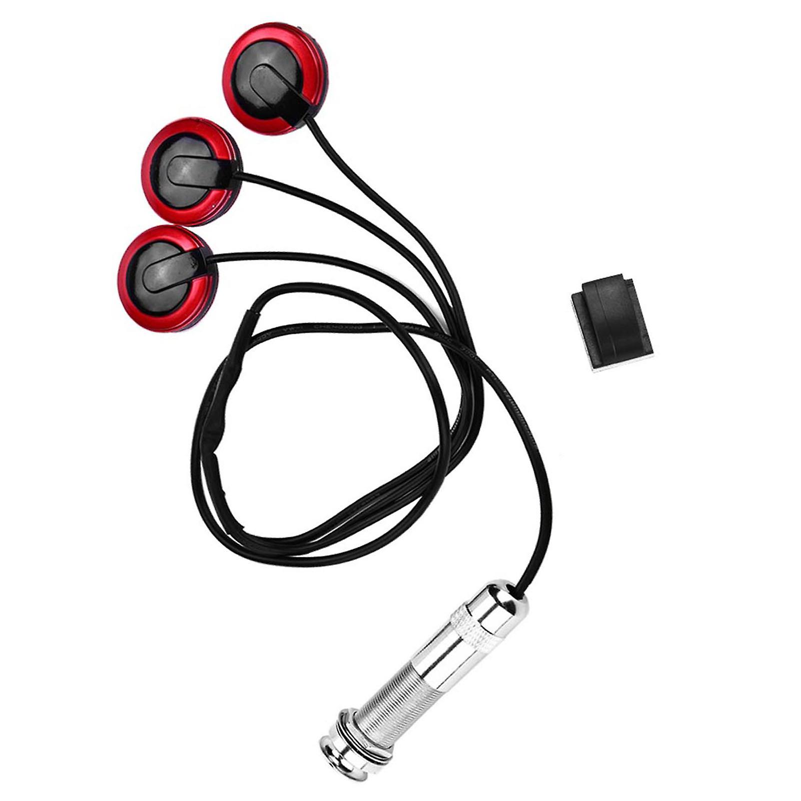 Self adhesive Piezo Transducer Microphone Pickup with Endpin Jack for Guitar Ukulele Violin