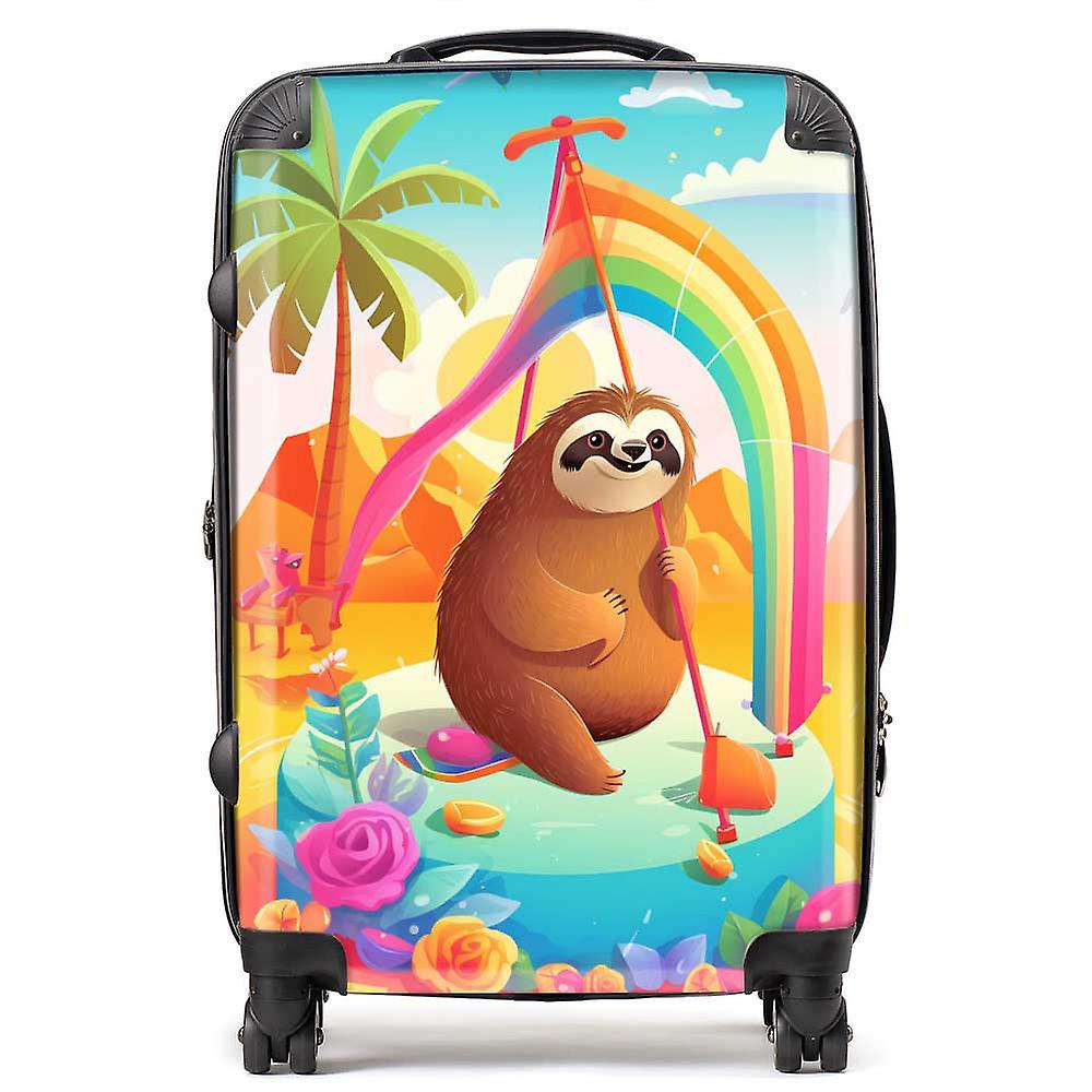 Sloth On A Beach Holiday Suitcase